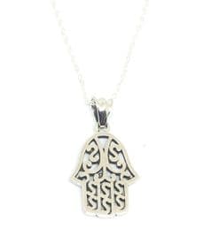 Sterling Silver 'Protection' Hamsa Hand Necklace