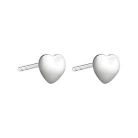 Sterling Silver Puff Heart Studs