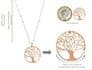 Sterling Silver Rose Gold Tree of Life Necklace