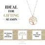 Sterling Silver Rose Gold Tree of Life Necklace