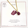 Sterling Silver Ruby Necklace (18K Gold Plated)