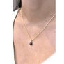 Sterling Silver Ruby Necklace (18K Gold Plated)
