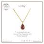 Sterling Silver Ruby Necklace (18K Gold Plated)