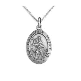 Sterling Silver St Christopher's Necklace