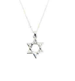 Sterling Silver Star Of David Necklace