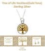 Sterling Silver Tree of Life (Gold Tone)