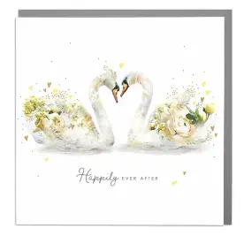 Swans - Happily Ever After - Wedding Card by Lola Designs