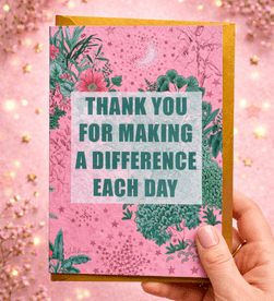 Thank You for Making a Difference Each Day (Hand Illustrated)