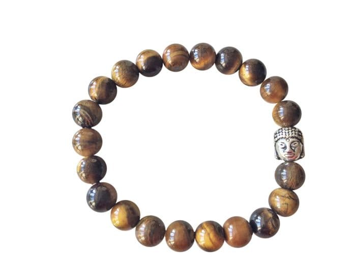 Tiger Eye 8mm Buddha Bead Bracelet