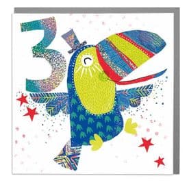 Toucan 3rd Birthday Card By Lola Design - Boy or Girl (1)