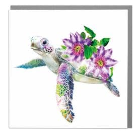 Turtle Botanical Art Card by Lola Designs