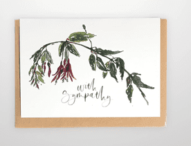 With Sympathy - Fuchsias by Stonebridge Designs