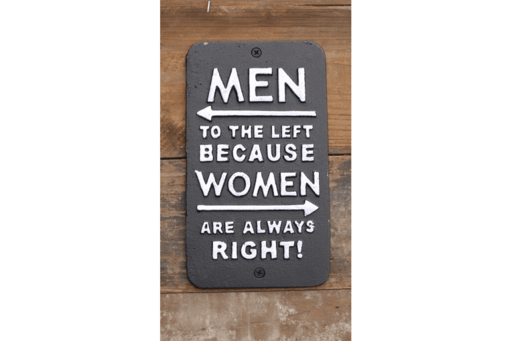 Women Always Right Sign - Cast iron