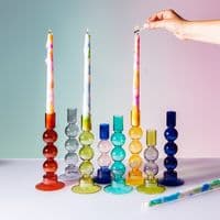 Glass Bubble Candle Holder