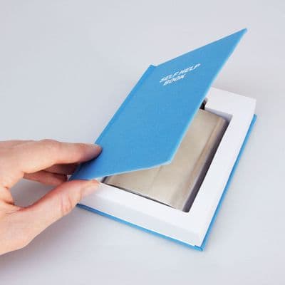 “Self Help” Hip Flask In A Book