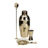 Classic Gold Cocktail Shaker Set in Gift Box
