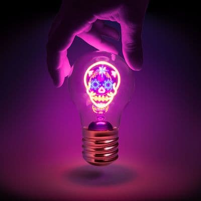 Cordless Calavera Lightbulb