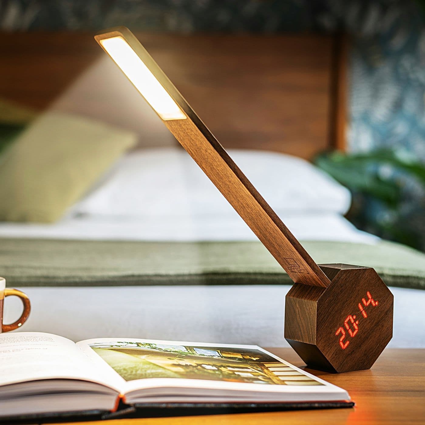 Gingko Design Gingko Design Octagon One Plus Alarm Clock Desk Light