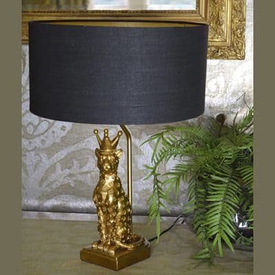 Gold Leopard Lamp