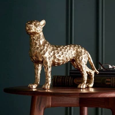 Gold Standing Leopard - 12” Majestic Statement Ornament