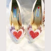 Hand-Made Angel Heart Shoe Clips (Made to Order)