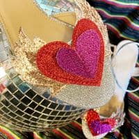 Hand-Made Flaming Heart Shoe Clips (Made to Order)