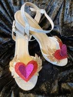 Hand-Made Flaming Heart Shoe Clips (Made to Order)