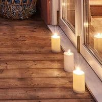 Indoor / Outdoor LED Pillar Candles (Set of 2)