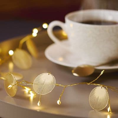 Palmi Golden Palm Leaf String Lights