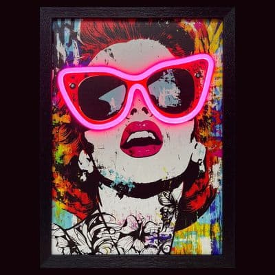 Pop Art Framed Neon Wall Art
