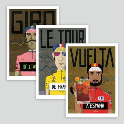 The Grand Tours Full Set Wall Art Prints x3