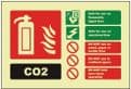 Carbon Dioxide Fire Extinguisher Identity Sign - Fire Extinguisher Identification Signage - Fire Extinguisher Signs