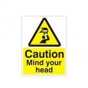 Caution Mind Your Head Hazard Warning Sign