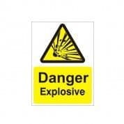 Danger Explosive Hazard Warning Sign