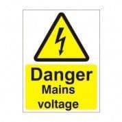Danger Mains Voltage Electrical Hazard Warning Sign