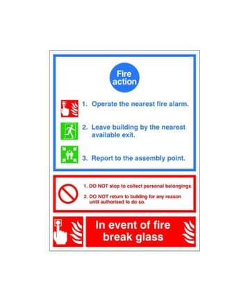 Fire Action Sign ACT 03