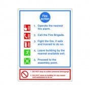 Fire Action Sign ACT 05