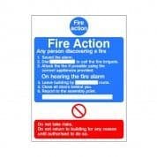 Fire Action Sign ACT 09