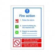 Fire Action Sign ACT 18