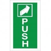 Fire Door Push Instruction Sign