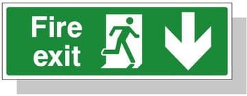 Fire Exit Down Sign