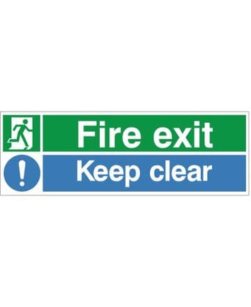 Fire Exit Keep Clear Sign