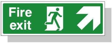 Fire Exit Up Right Sign