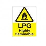 LPG Highly Flammable Hazard Warning Sign