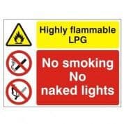 LPG Highly Flammable Multi-Purpose Warning Sign