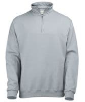 ¼ zip sweatshirt with front logo