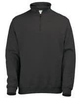 ¼ zip sweatshirt with front logo