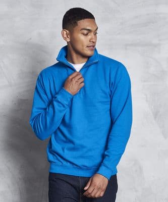 ¼ zip sweatshirt with front logo