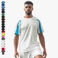 10 contrast t-shirts with front logo