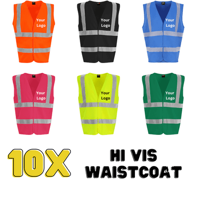 10 Hi Vis Vest Bundle